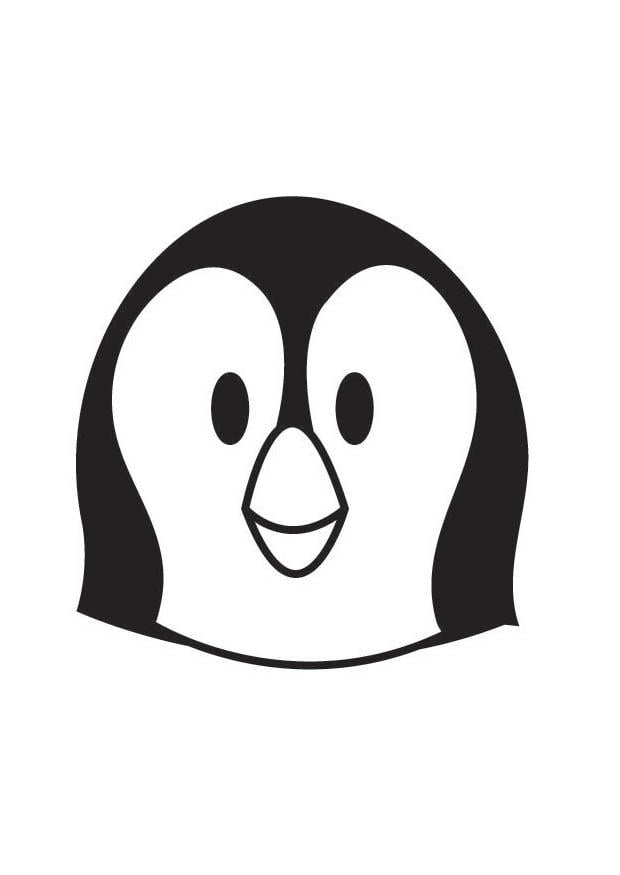 Malvorlage  Pinguinkopf