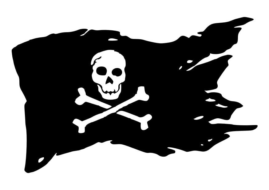 Malvorlage  Piratenflagge