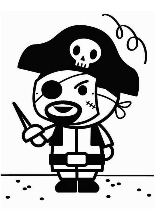 Malvorlage  PiratenkostÃ¼m