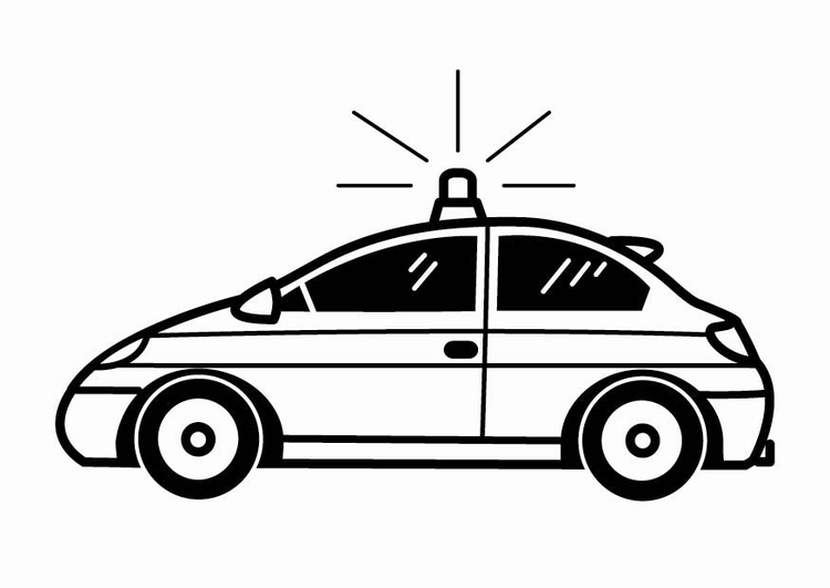 Malvorlage  Polizeiauto
