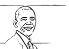 Malvorlage  PrÃ¤sident Barack Obama