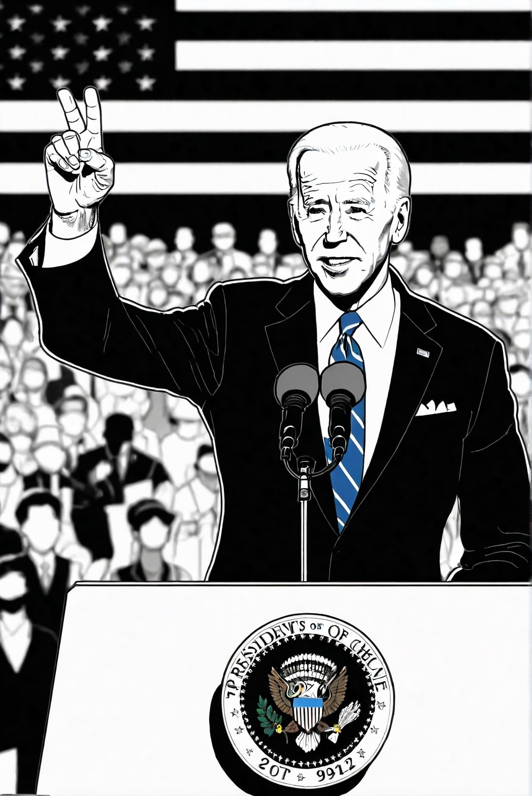 Präsident Biden bei einem Treffen