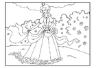 malvorlage Prinzessin im Garten