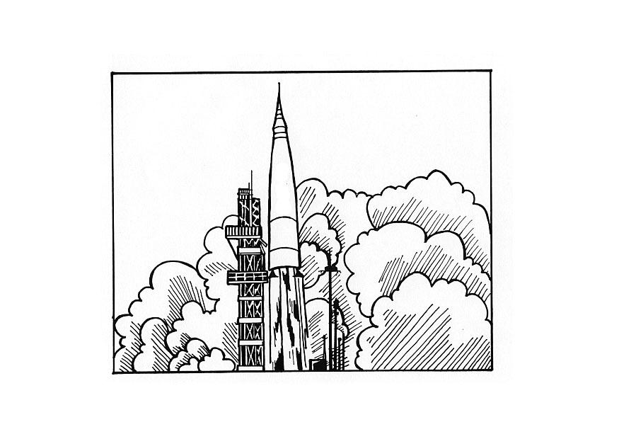 malvorlage rakete - kostenlose ausmalbilder zum ausdrucken