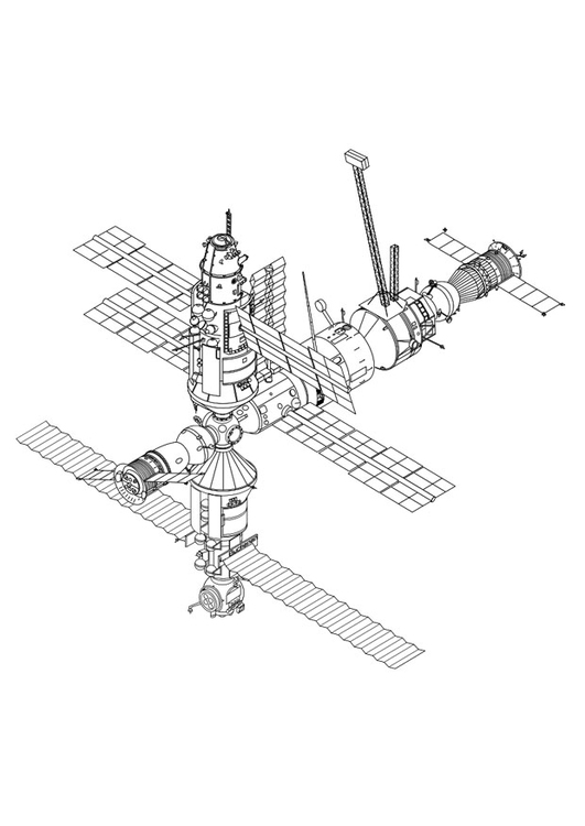 Malvorlage  Raumstation