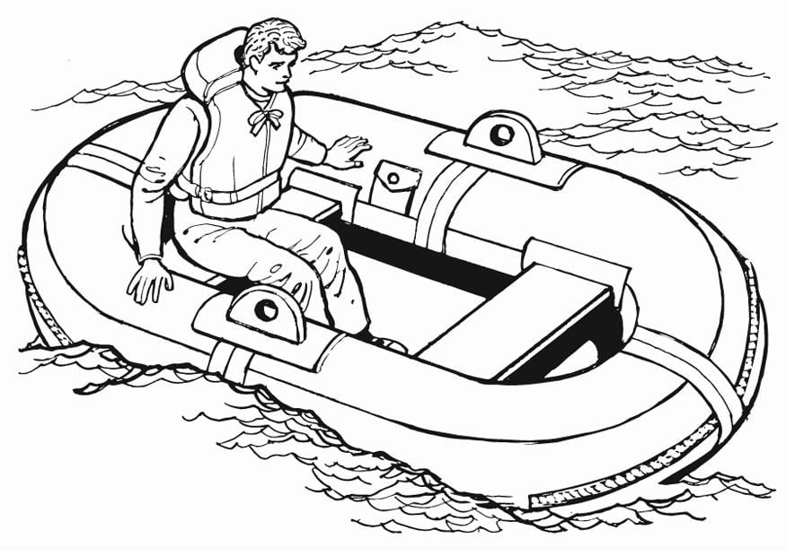Malvorlage  Rettungsboot