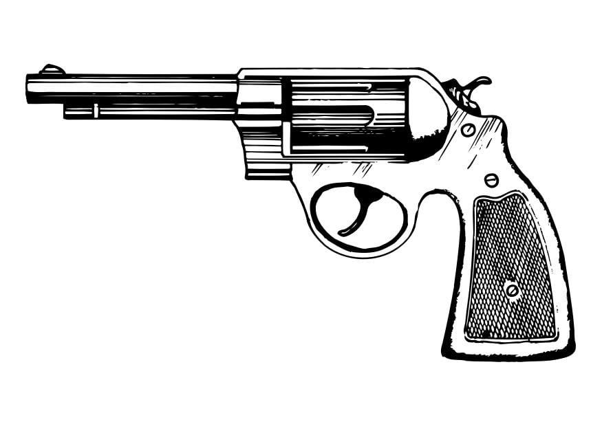 Malvorlage  Revolver