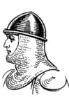 Malvorlagen Ritter mit Helm