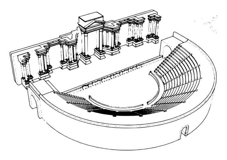 Malvorlage  rÃ¶misches Theater