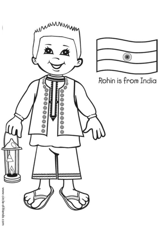 Malvorlage  Rohin aus Indien