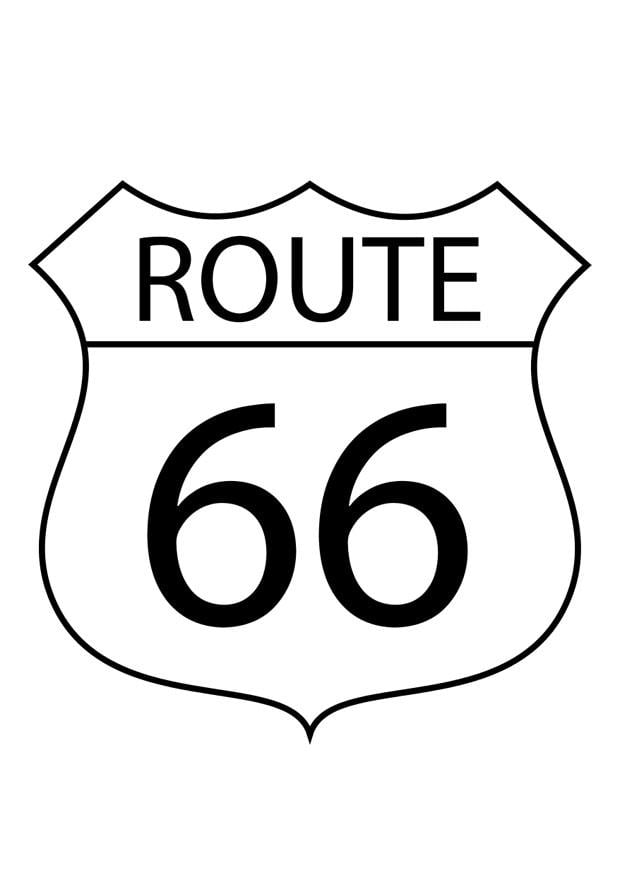 Раскраска Route 66. Page route