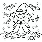 süße Halloween-Hexe