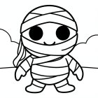 süße Halloween-Mumie