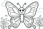 malvorlage süßer Schmetterling