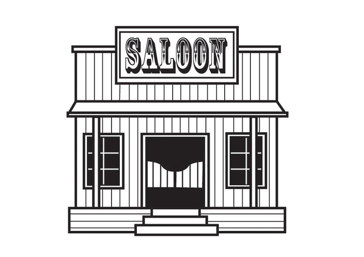 Malvorlage  Saloon
