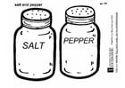 Malvorlage  Salz - Pfeffer