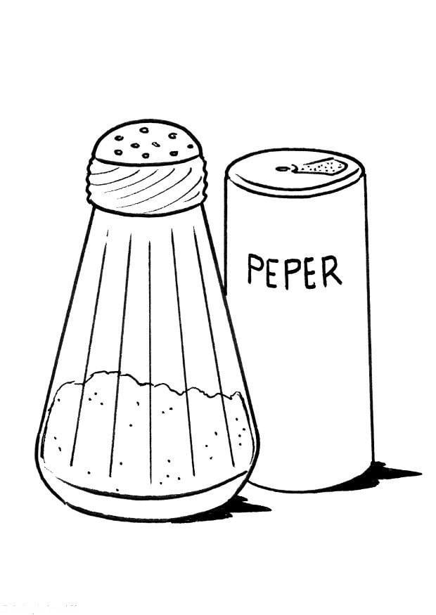 Malvorlage  Salz und Pfeffer