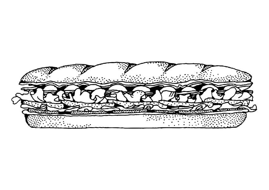 Malvorlage  Sandwich