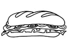 Malvorlage  Sandwich