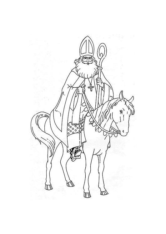 Sankt Nikolaus auf seinem Pferd