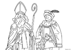 Malvorlagen Sankt Nikolaus und Knecht Ruprecht