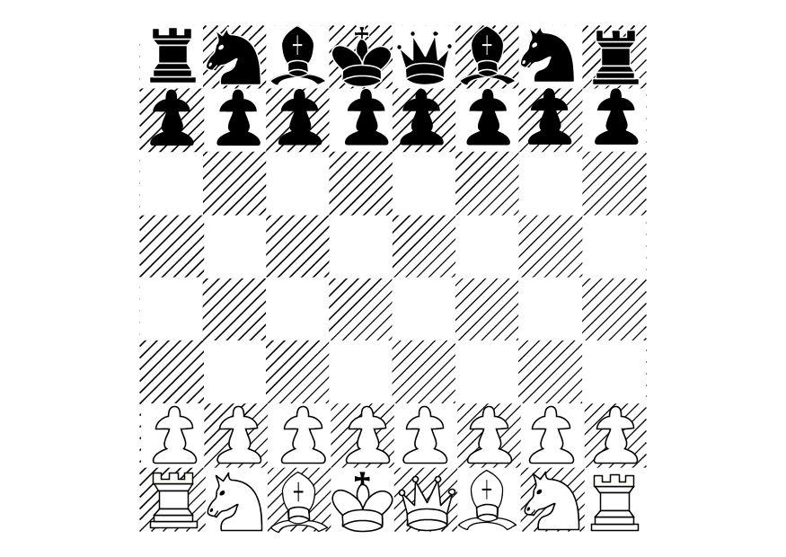 Malvorlage  Schachspiel