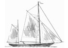Malvorlage  Schiff - Masten