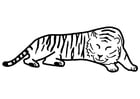 Malvorlagen schlafender Tiger