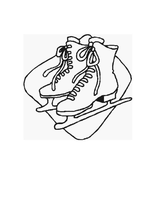 Ausmalbild Schlittschuh