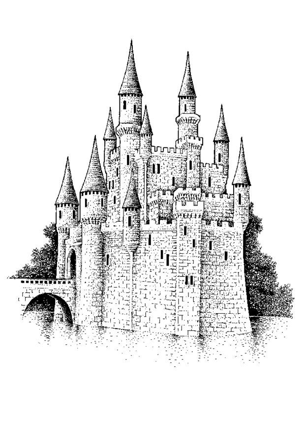 Malvorlage Schloss - Kostenlose Ausmalbilder Zum Ausdrucken - Bild 10657.