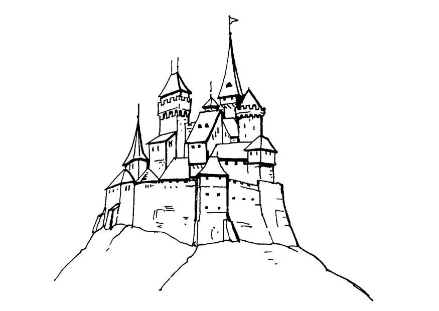 Malvorlage Schloss - Kostenlose Ausmalbilder Zum Ausdrucken - Bild 9085.