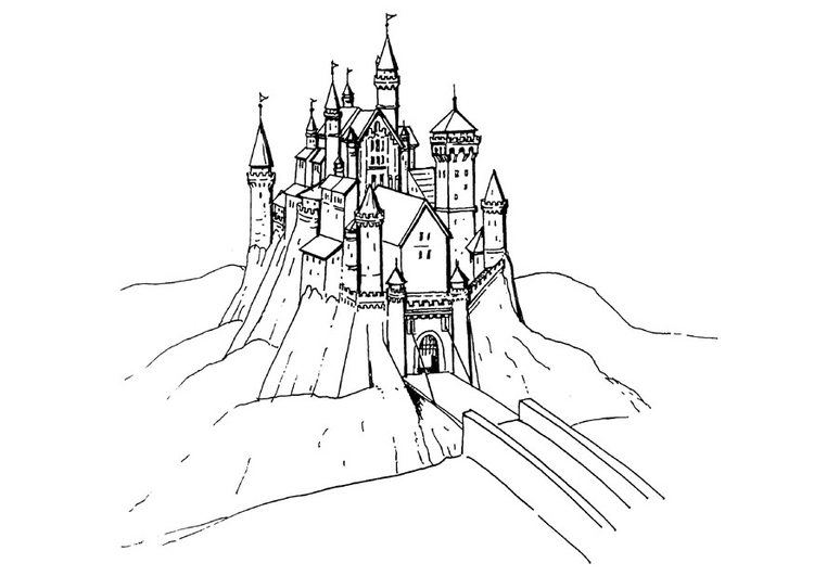 Malvorlage Schloss | Ausmalbild 18469.
