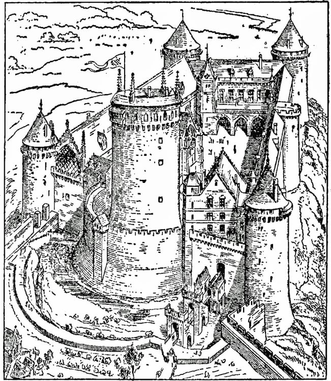 Malvorlage  Schloss in Coucy