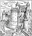 Malvorlagen Schloss in Coucy