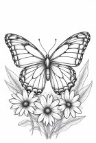 Schmetterling mit Blumen
