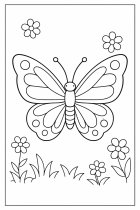 Schmetterling mit Blumen