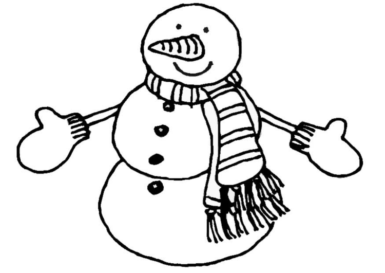 Malvorlage  Schneemann