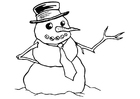 Malvorlage  Schneemann