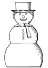 Malvorlage  Schneemann