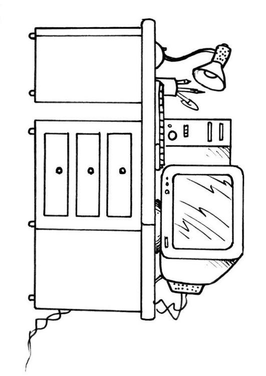 Schreibtisch mit Computer