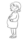 Malvorlage  schwanger