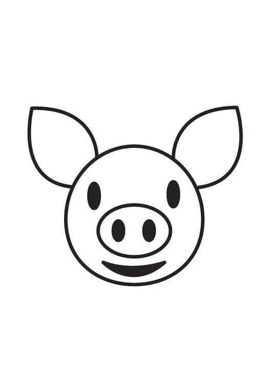 Malvorlage  Schweinekopf