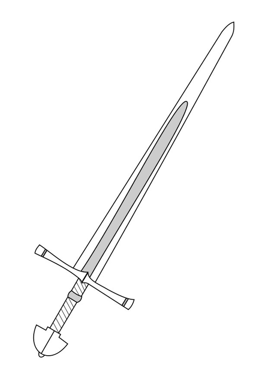 Malvorlage  Schwert