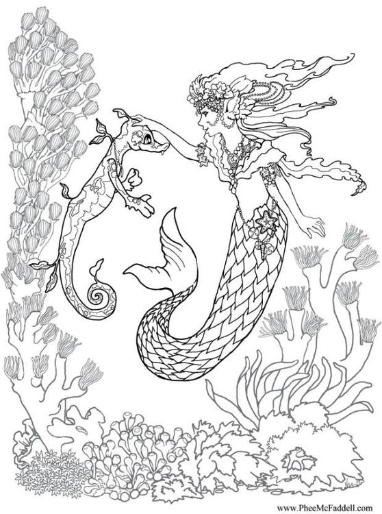 Seejungsfrau mit Seepferdchen