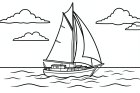 Malvorlage segelboot