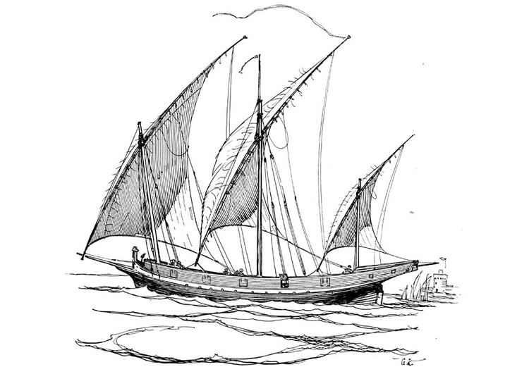 Malvorlage  Segelschiff