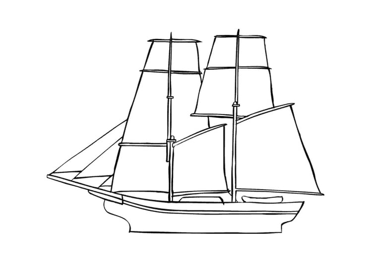 Malvorlage  Segelschiff