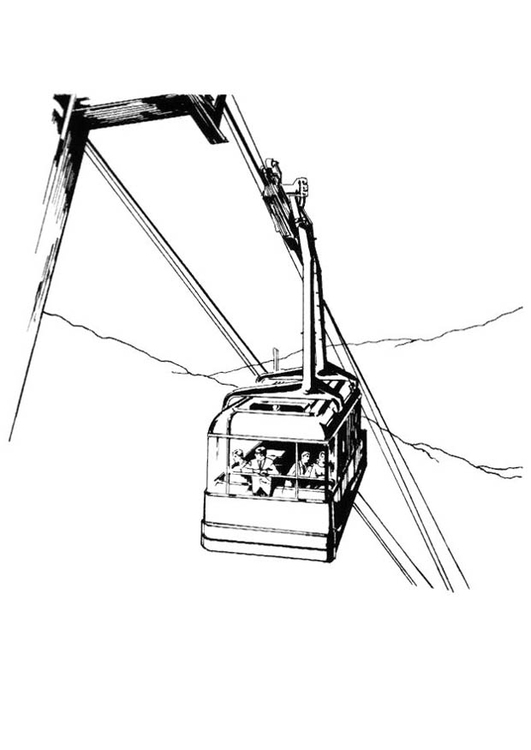 Malvorlage  Seilbahn