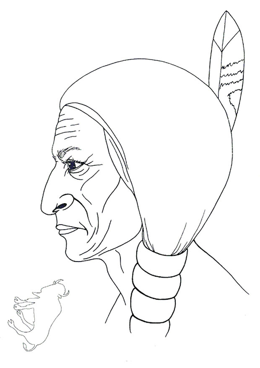 Malvorlage Sitting Bull Kostenlose Ausmalbilder Zum
