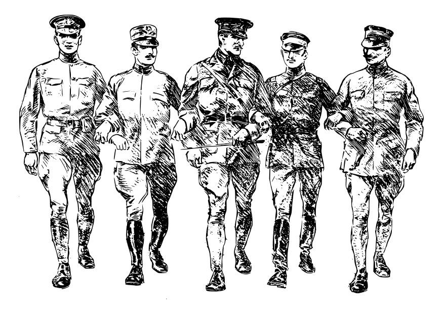 Malvorlage  Soldaten aus dem 1. Weltkrieg
